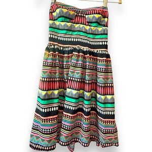 Delia’s Colorful Sweetheart Strapless Mini Dress | Vintage Party Tribal Cute